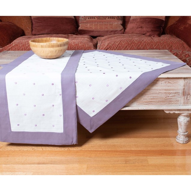 Runner Silk Fashion Spot Μωβ 45x170