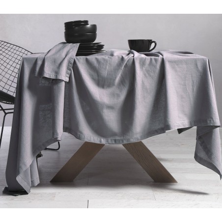 Τραπεζομάντηλο Nef-Nef Cotton Linen Silver 150x300