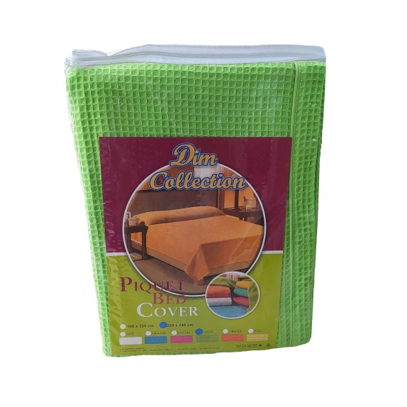 Κουβέρτα Πικέ Υπέρδιπλη Dimcol Green 220x240