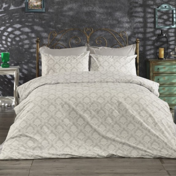 Παπλωματοθήκη Υπέρδιπλη Dimcol Οφηλία 276 Γκρι 220x240