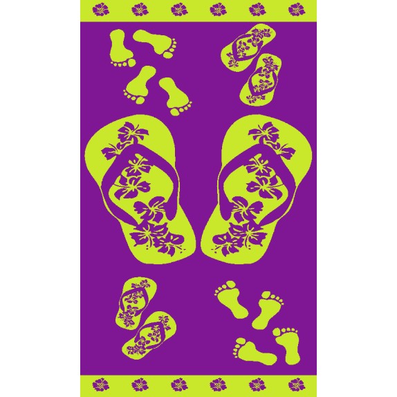 Πετσέτα Θαλάσσης Βελουτέ Dimcol 35 90x170