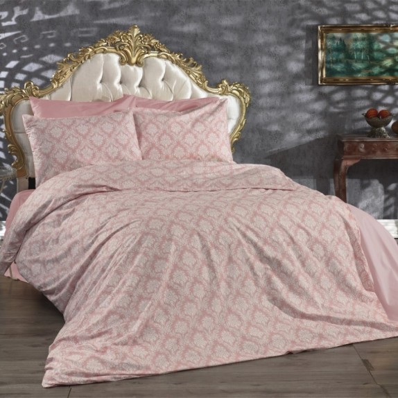 Σετ Σεντόνια King Size 4 Τεμαχίων Dimcol Οφηλία 277 Ροζ...