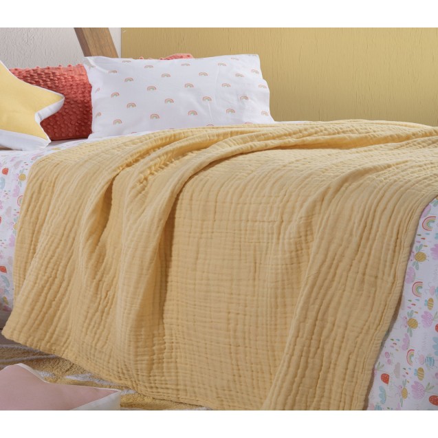 Κουβέρτα Αγκαλιάς Nef-Nef Whisper Yellow 80x110