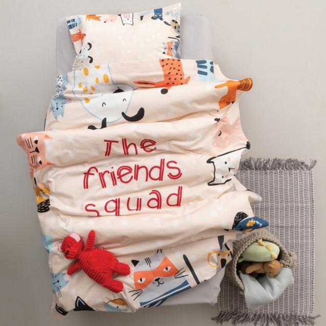 Σετ Σεντόνια Κούνιας 3 Τεμαχίων Palamaiki Happy...