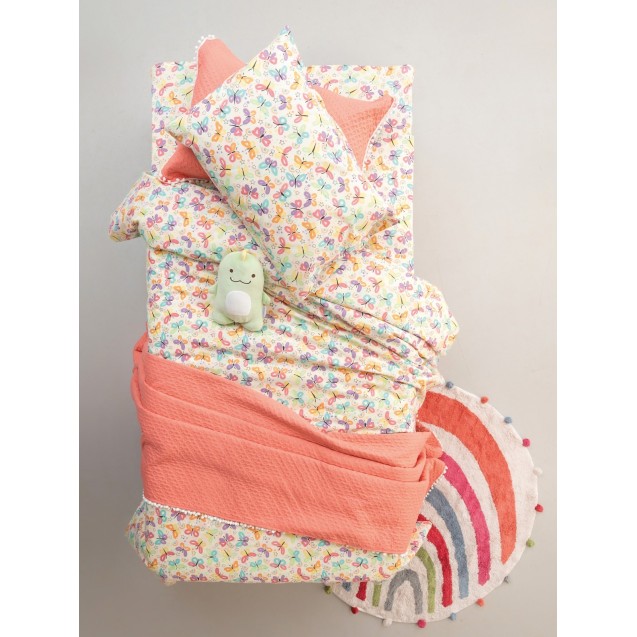 Κουβερλί Υπέρδιπλο Palamaiki Juniper Coral 220x240