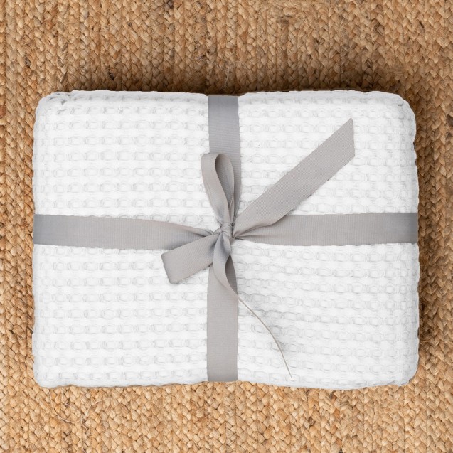 Κουβέρτα Πικέ Μονή Palamaiki Marcie White 170x240