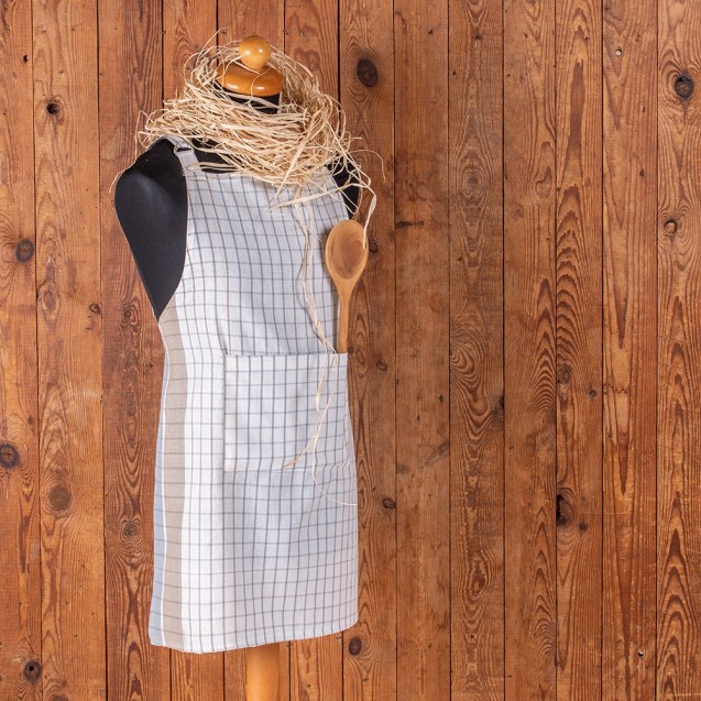 Ποδιά Κουζίνας Melinen Pepper Check Mocca 60x75