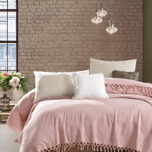 Κουβέρτα Πικέ Υπέρδιπλη Dimcol Dobby Cashmere...