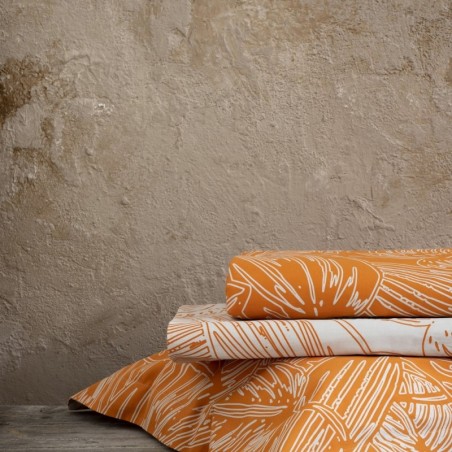 Σετ Σεντόνια King Size 4 Τεμαχίων Nima Arbust Deep Orange 270x280