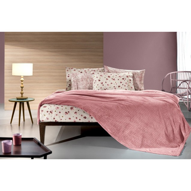 Κουβέρτα Fleece Μονή Guy Laroche Rombus Coral...