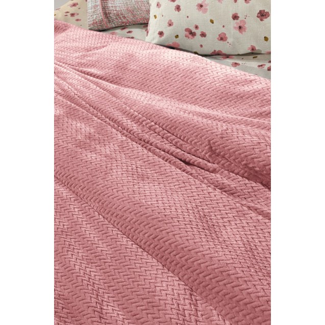 Κουβέρτα Fleece Μονή Guy Laroche Rombus Coral...