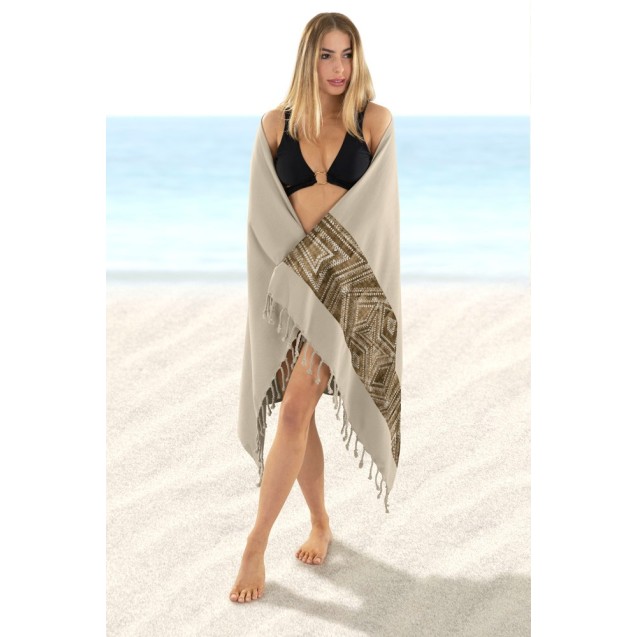 Πετσέτα Θαλάσσης Guy Laroche Pestemal 16 Beige...