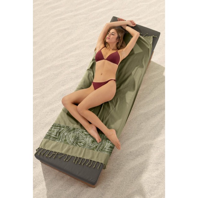 Πετσέτα Θαλάσσης Guy Laroche Pestemal 16 Khaki...