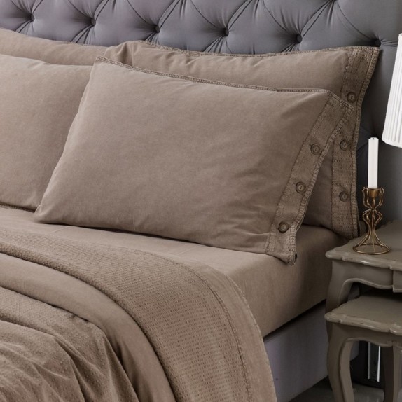 Σετ Σεντόνια King Size 4 Τεμαχίων 19V69 Sciara Beige 250x280