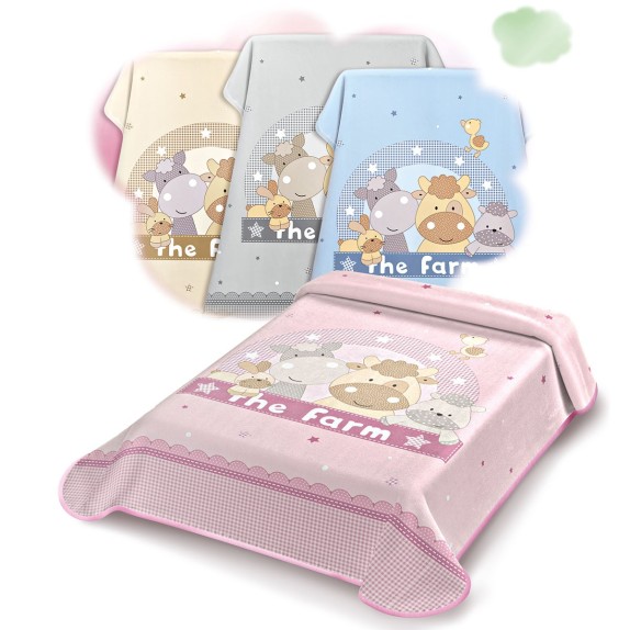 Κουβέρτα Βελουτέ Κούνιας Belpla Ster 664 110x140