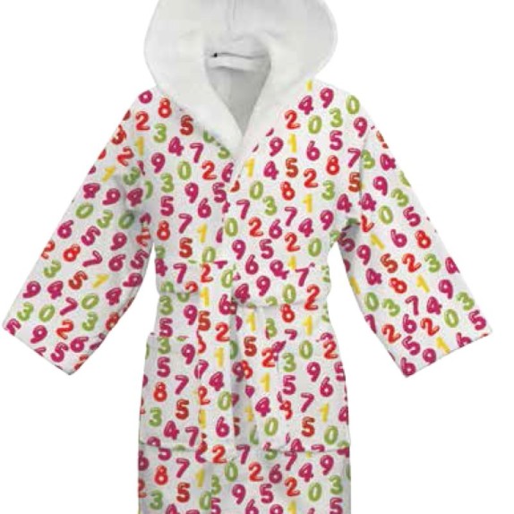 Παιδικό Μπουρνούζι Makis Tselios Numbers Pink