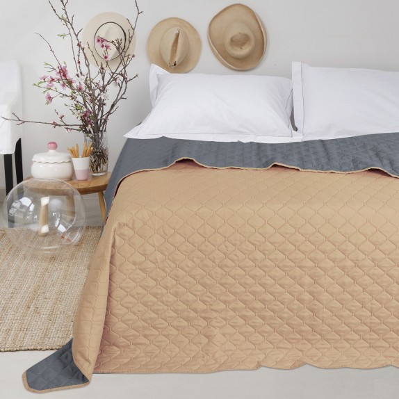 Κουβερλί Μονό Anesis Beige-Grey 160x220