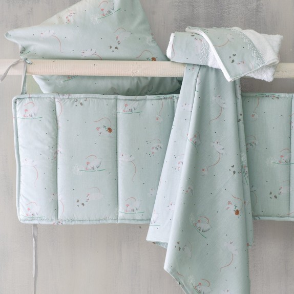 Σετ Παπλωματοθήκη Κούνιας 2 Τεμαχίων Rythmos Jerom Aqua...