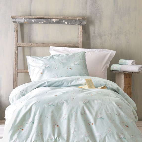 Σετ Παιδικά Σεντόνια Μονά 3 Τεμαχίων Rythmos Jerom Aqua...