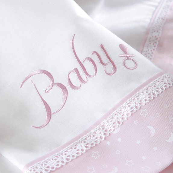 Κουβέρτα Πικέ Κούνιας Rythmos Baby Ροζ 120x150