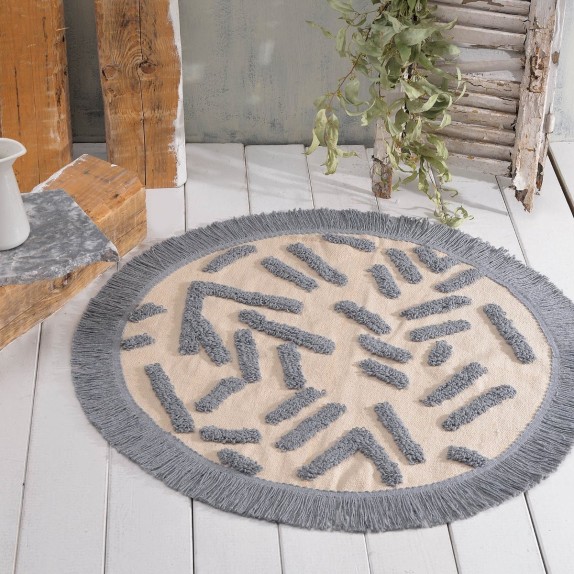Χαλί Στρόγγυλο Rythmos Mojave Γκρι Δ120