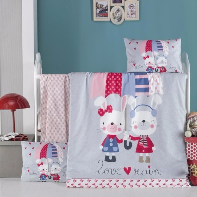 Σετ Παπλωματοθήκη Κούνιας 2 Τεμαχίων Rythmos...