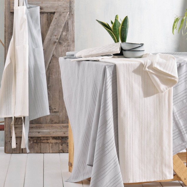 Τραπεζομάντηλο Rythmos Savoca Εκρού 140x140