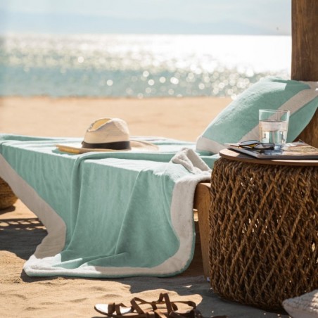 Πετσέτα Θαλάσσης Βελουτέ Gofis Home Coral Sense Sea Glass / Vanilla 519/38 90x170