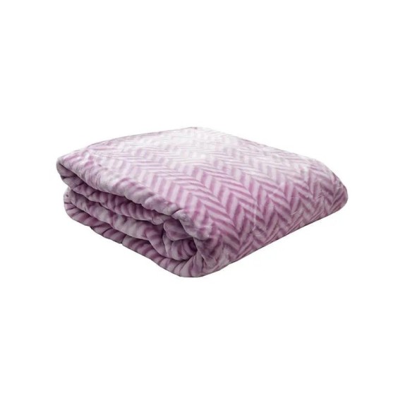 Κουβέρτα Υπέρδιπλη Βελουτέ Ζακάρ Anesis Lilac 220x240