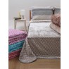 Κουβέρτα Υπέρδιπλη Βελουτέ Ζακάρ Anesis Beige 220x240