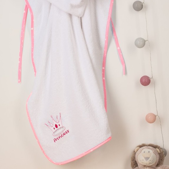 Βρεφική Κάπα Dimcol Princess 36 Λευκό/Ροζ 75x85