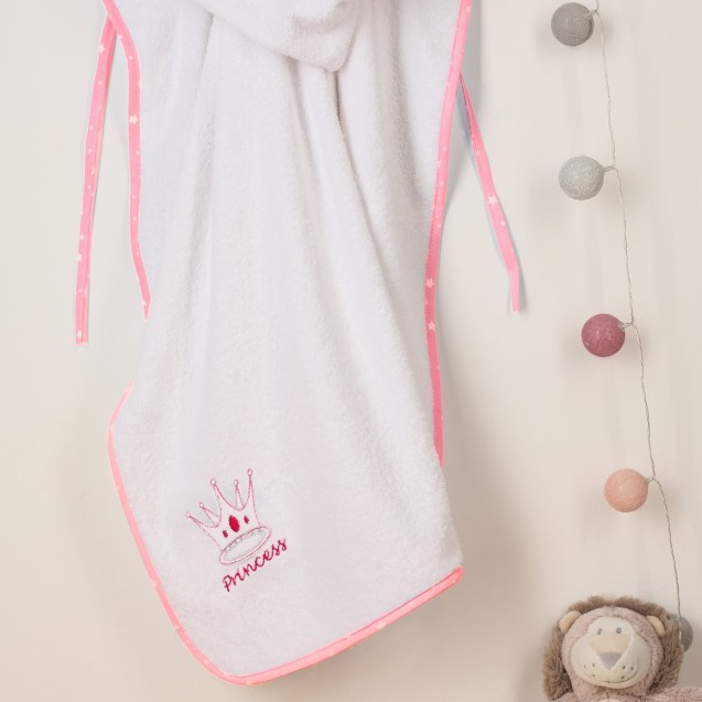 Βρεφική Κάπα Dimcol Princess 36 Λευκό/Ροζ 75x85