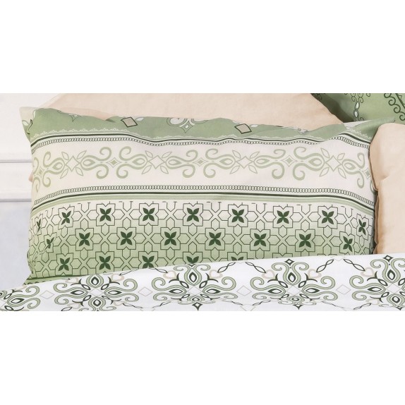 Μαξιλαροθήκη Dimcol Καλλιπάτειρα 334 Light Green/Olive 50x70