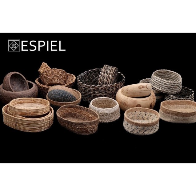 Ψωμιέρα Οβάλ Ψάθινη Espiel KAG214 25x13x9cm