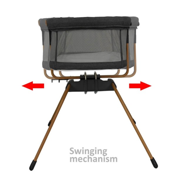 Λίκνο Bebe Stars Chic 2in1 Graphite 843-186