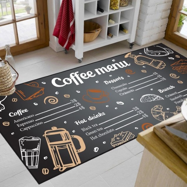 Χαλάκι Κουζίνας Dimcol Coffee Menu 263 80x200