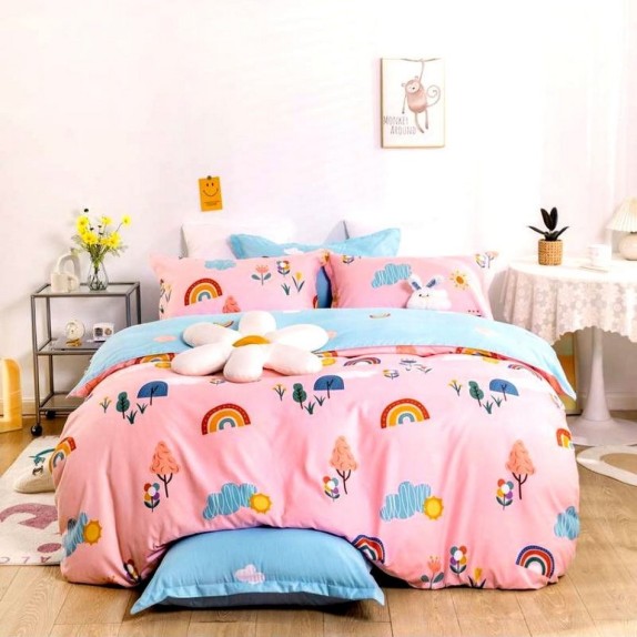 Σετ Παιδικό Κουβερλί Μονό 2 Τεμαχίων Morven 22032 Rainbow...