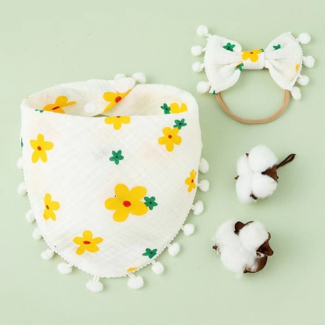 Σετ Σαλιάρα Μπαντάνα Μουσελίνα και Κορδέλα...