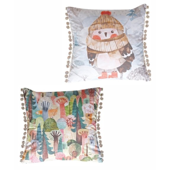 Παιδική Μαξιλαροθήκη Διακόσμησης Διπλής Όψης Kentia Carol...