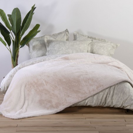 Κουβέρτα Γούνινη Υπέρδιπλη Nef-Nef Warmer Ecru 240x220