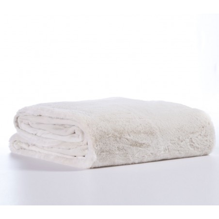 Κουβέρτα Γούνινη Υπέρδιπλη Nef-Nef Warmer Ecru 240x220