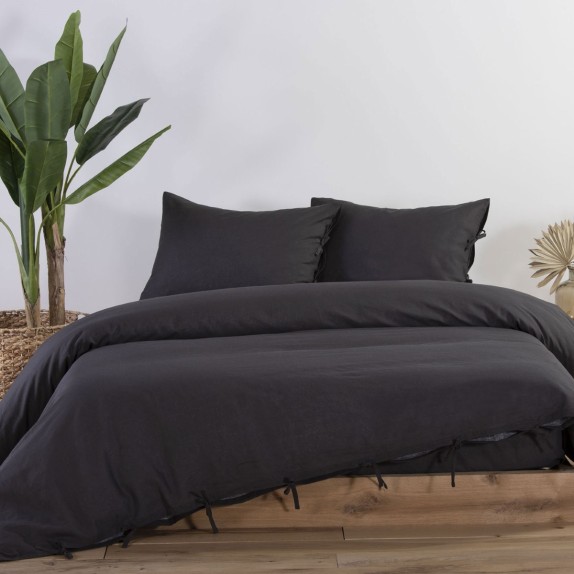 Παπλωματοθήκη Υπέρδιπλη Nef-Nef Cotton-Linen Anthracite...