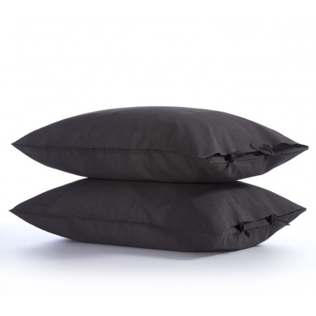 Σετ Μαξιλαροθήκες 2 Τεμαχίων Nef-Nef Cotton-Linen Anthracite 52x72
