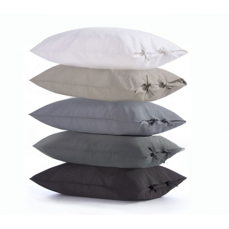 Σετ Μαξιλαροθήκες 2 Τεμαχίων Nef-Nef Cotton-Linen Anthracite 52x72