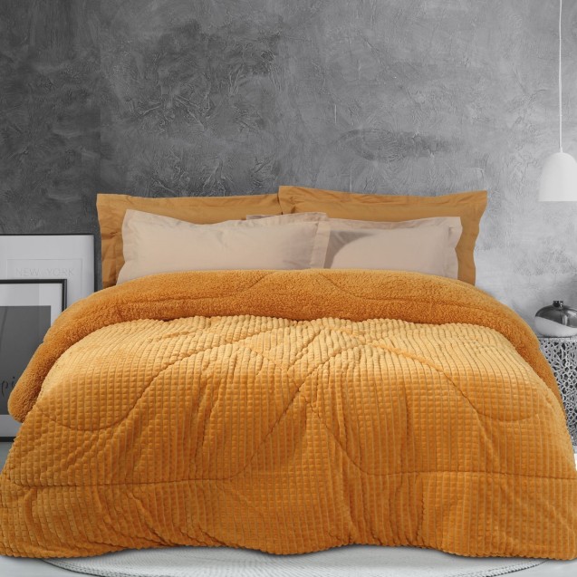 Κουβερτοπάπλωμα Υπέρδιπλο με Γούνα Sherpa Das...