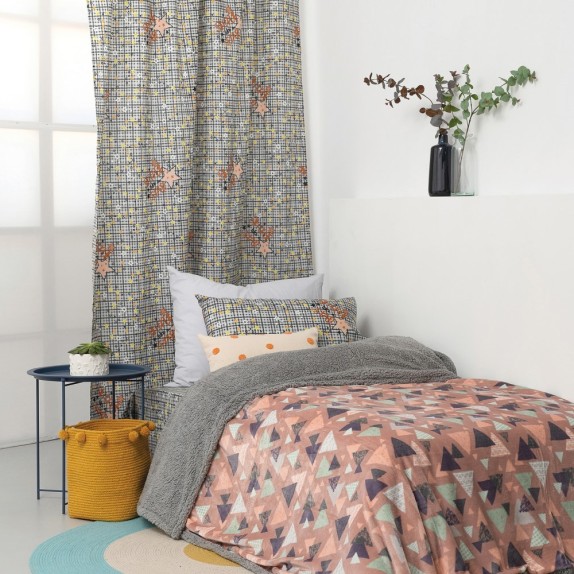 Παιδική Κουβέρτα Fleece Φωσφοριζέ με Sherpa Μονή...