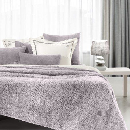 Σετ Κουβέρτα Γούνινη Υπέρδιπλη 2 Τεμαχίων Guy Laroche Crusty Melanze 220x240