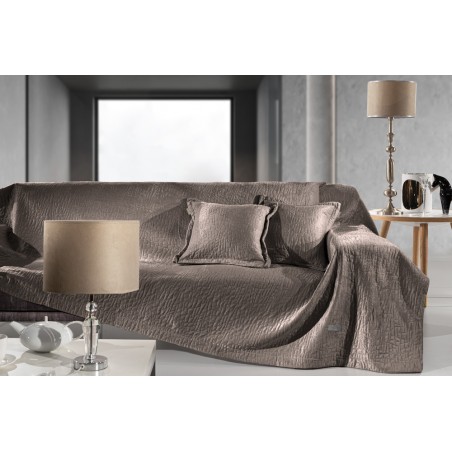 Σετ Ριχτάρι Τετραθέσιου και Μαξιλαροθήκη Διακόσμησης Guy Laroche Avon Choco 170x350