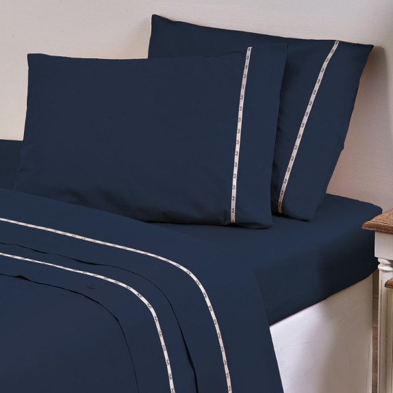 Σετ Μαξιλαροθήκες 2 Τεμαχίων 19V69 Colori Navy 50x70