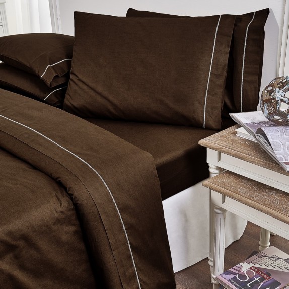 Σετ Σεντόνια Μονά 3 Τεμαχίων 19V69 Arcobaleno Bello Brown...